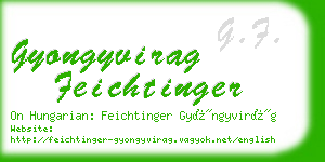 gyongyvirag feichtinger business card